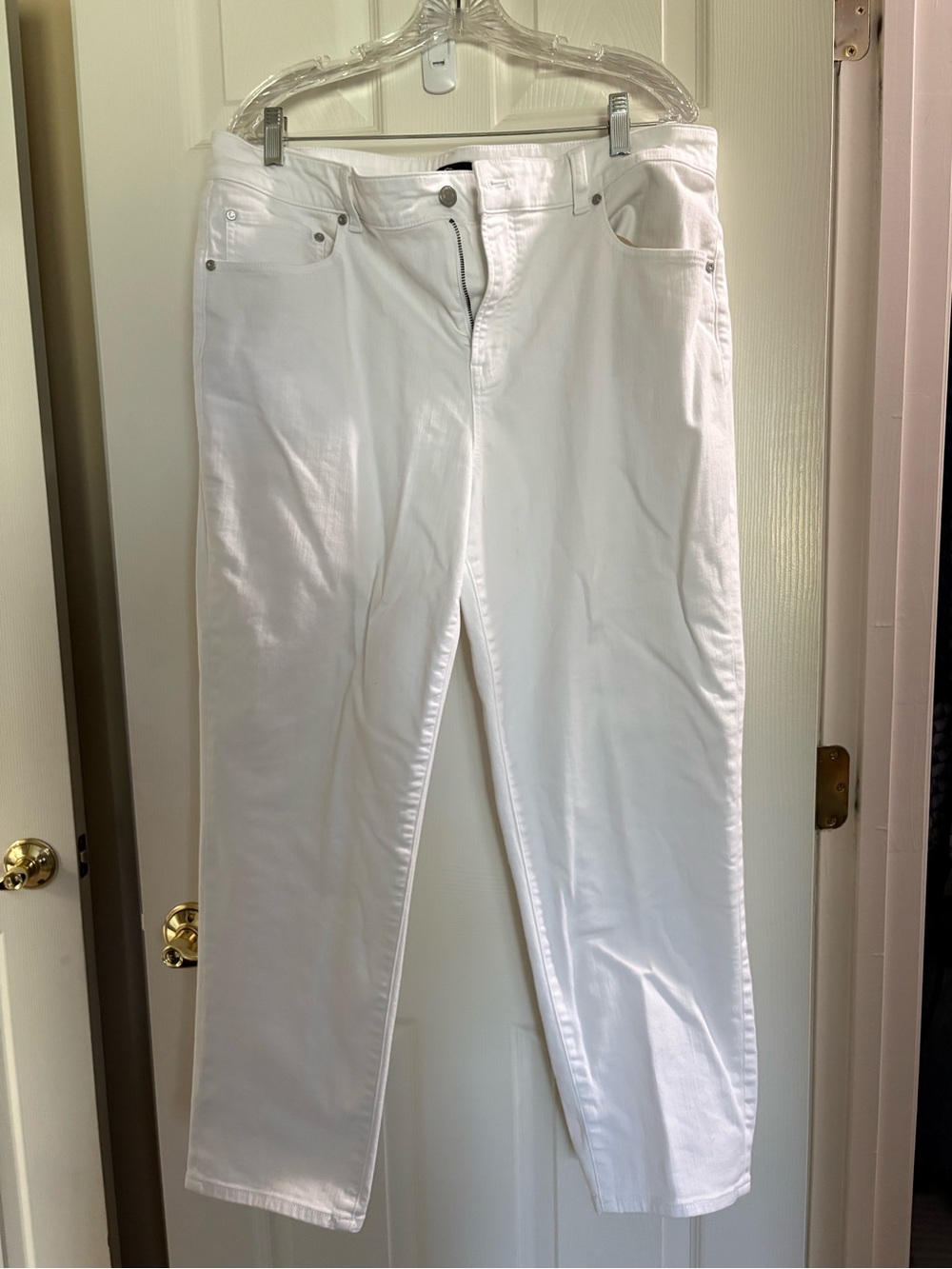 Talbots White Straight-Leg Women's Jeans